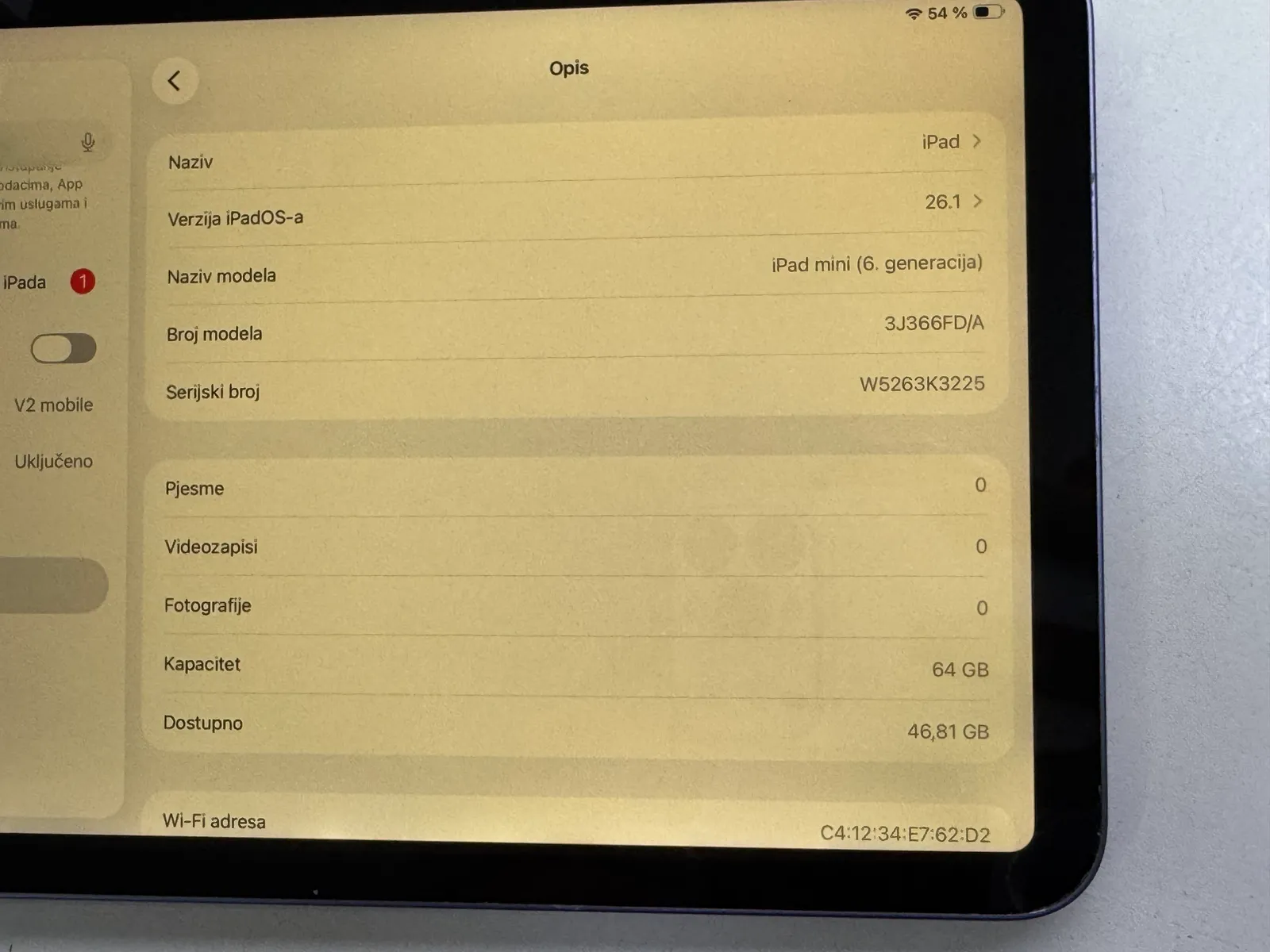 Apple Ipad mini 6 gen.