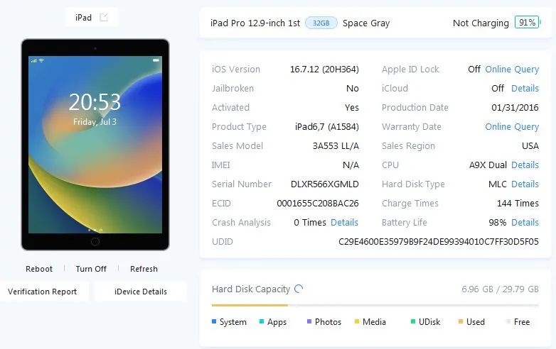 Apple Ipad pro 12.9inch 1st gen.